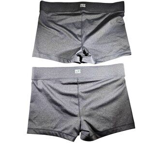 Two Womens Running Shorts Fila Sport L Gray Performance Activewear Exercise Yoga